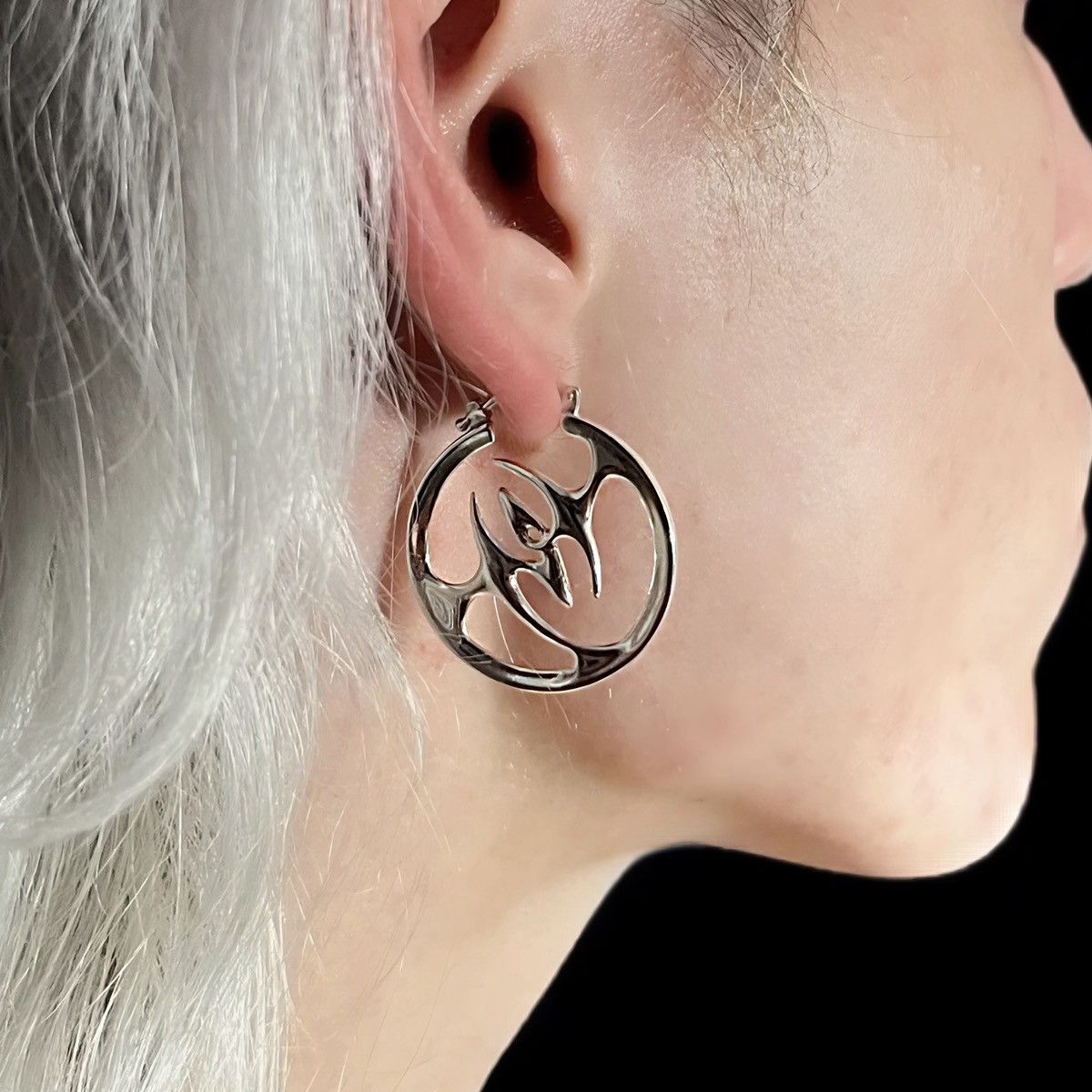 Other SYDORIA CIRCLE EARRINGS SILVER Size ONE SIZE - 2 Thumbnail