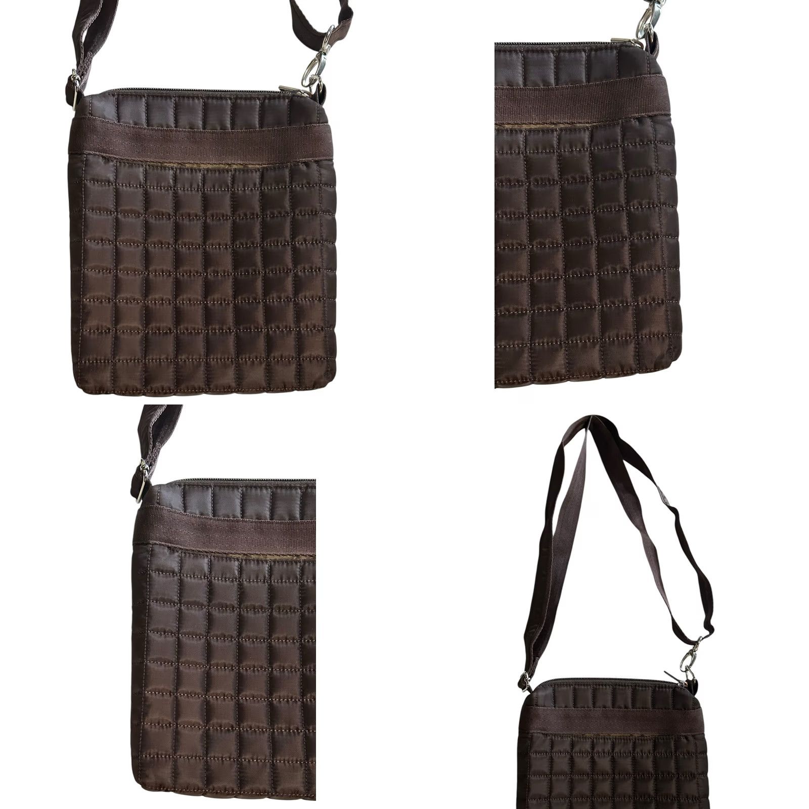 Vintage LUG Skipper Crossbody Bag Brown Quilted Lightweight Travel Water Pocket Size ONE SIZE - 9 Thumbnail