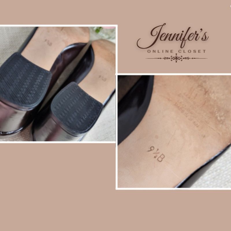 Lord & Taylor Lord & Taylor Brown Patent Leather Buckle Block Heel Pumps Size US 9.5 / IT 39.5 - 14 Thumbnail