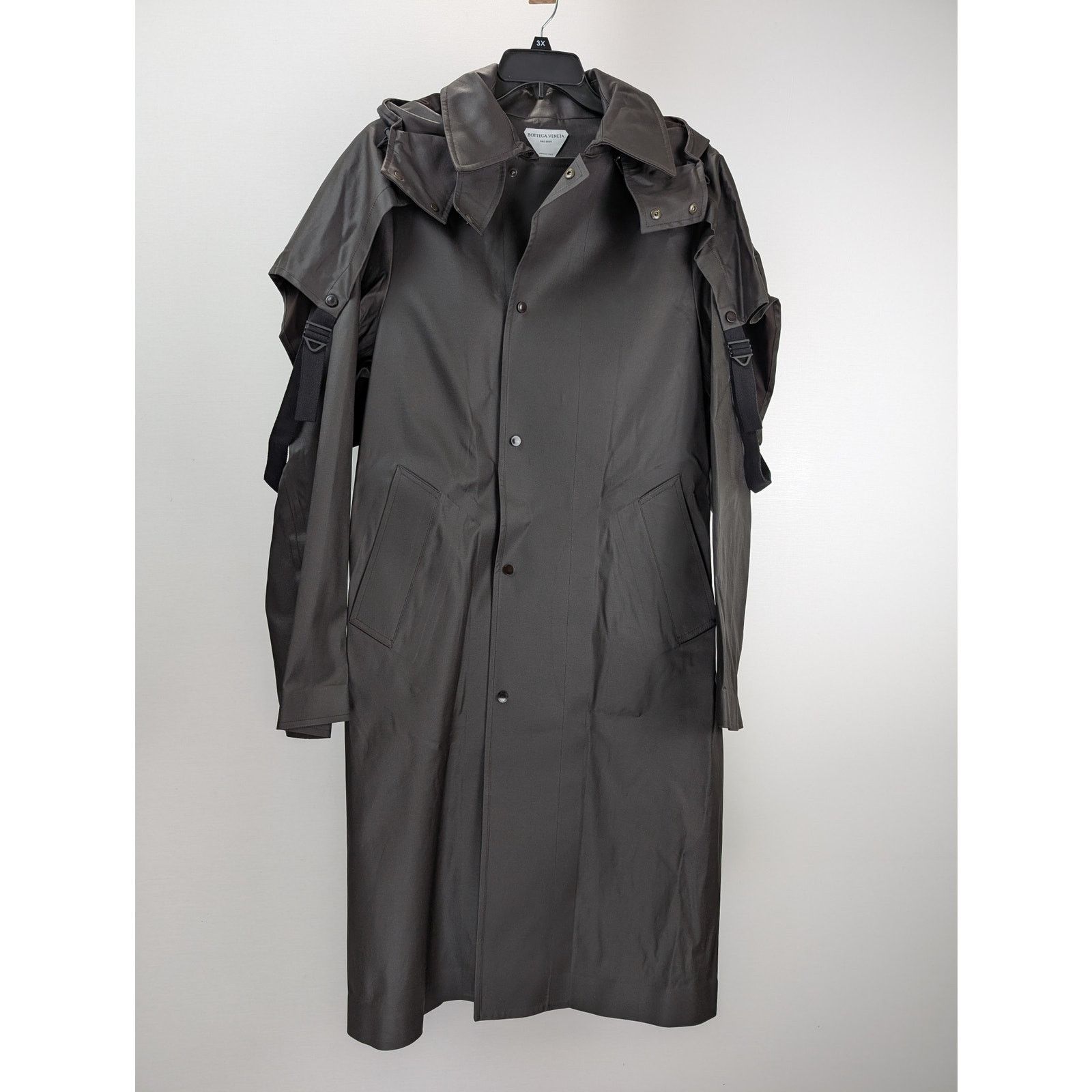 Bottega Veneta o1rshd1 Outerwear Coated Stretch Cotton Coat in Fondente Size US M / EU 48-50 / 2 - 1 Thumbnail