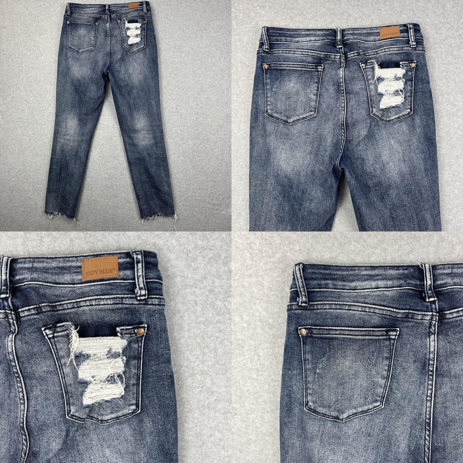 Denime Judy Blue Jeans Womens 9/29 Blue Relaxed Fit Distressed Pocket Denim Jeans Size 30" / US 8 / IT 44 - 9 Thumbnail