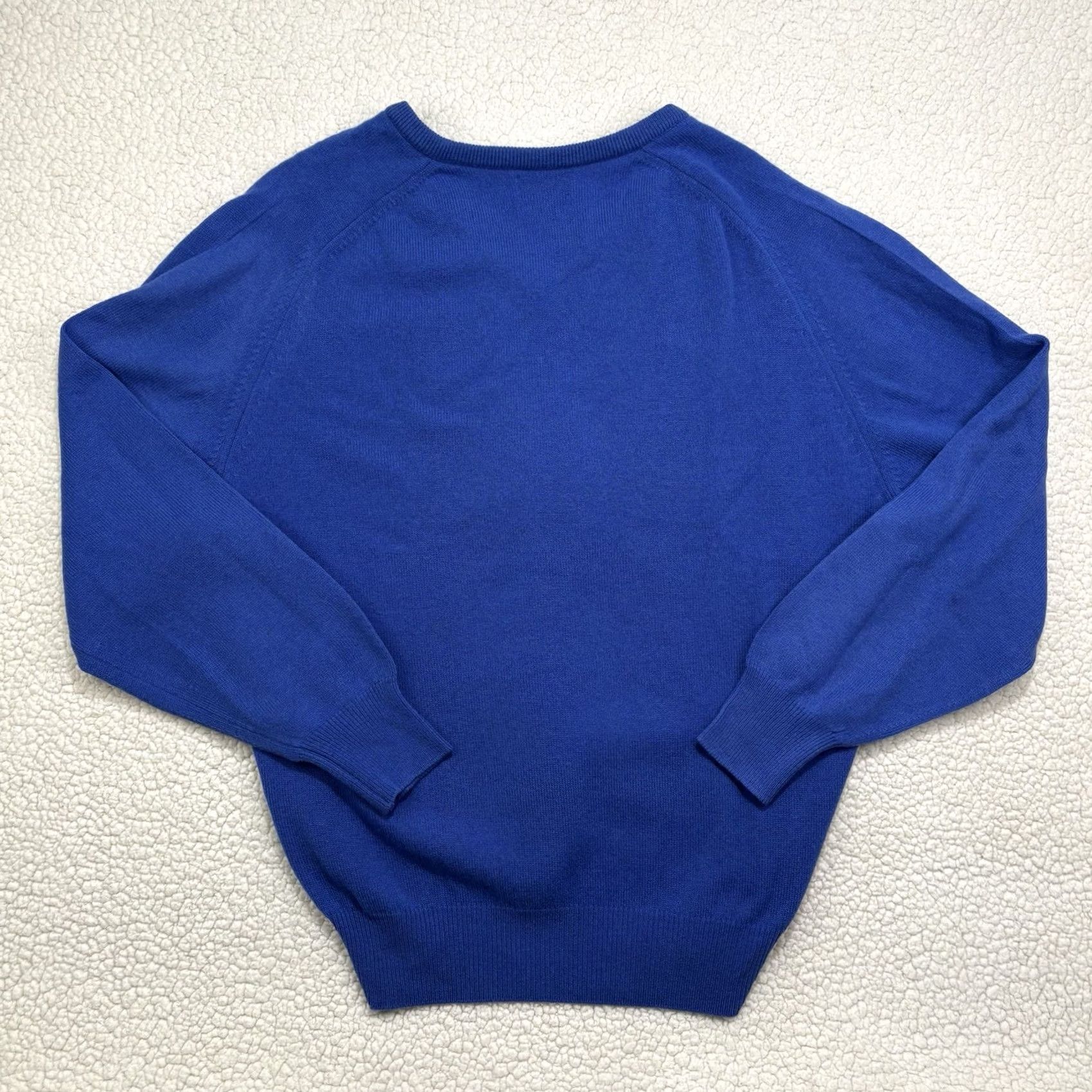 Lyle & Scott VINTAGE Lyle & Scott Golf Wool Sweater St Andrews Scotland V Neck XL/2XL Blue Embroidered Logo Mens Pullover Size US XL / EU 56 / 4 - 3 Thumbnail