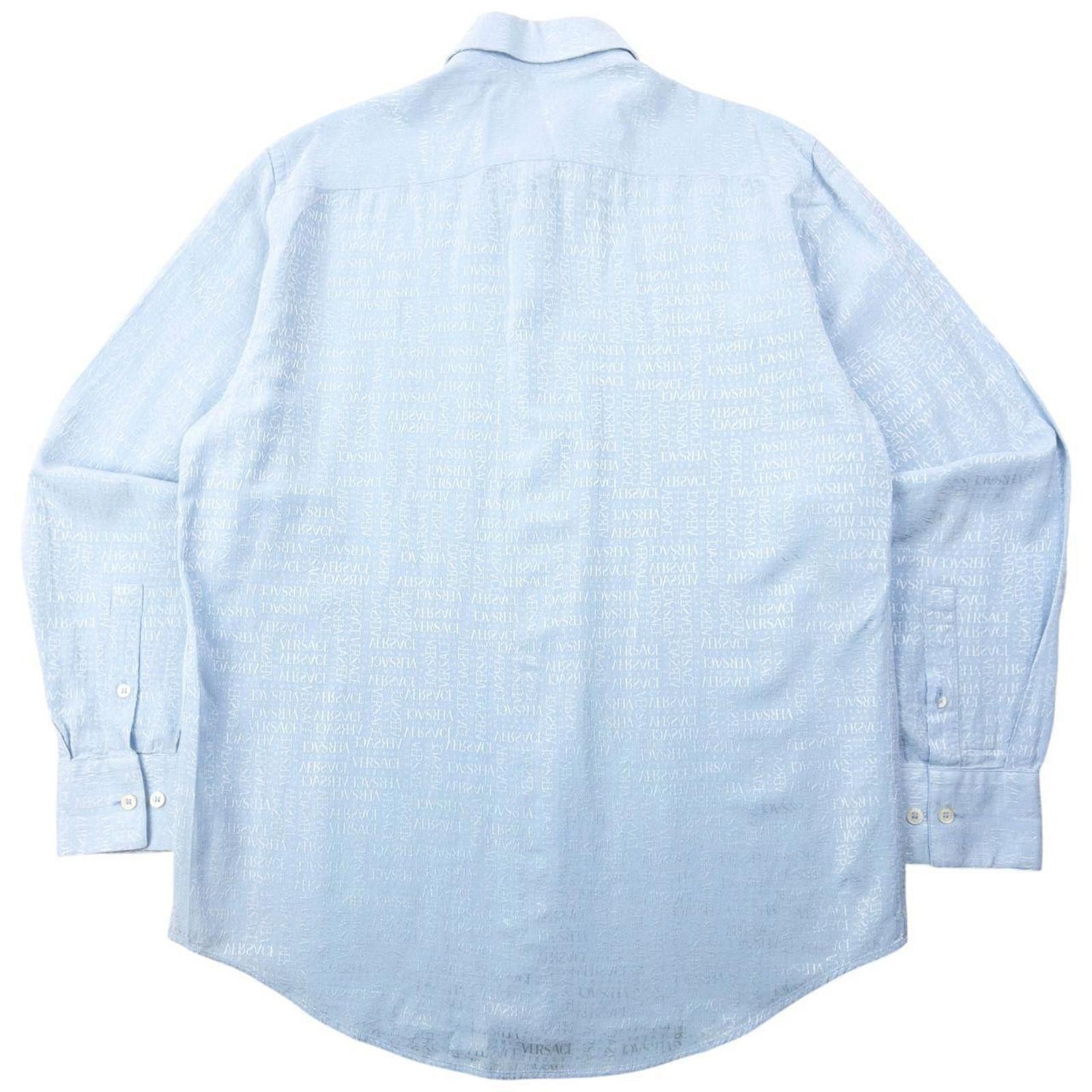 Versace Vintage 2000s Versace Classic Monogram Long Sleeve Shirt M Size US M / EU 48-50 / 2 - 2 Thumbnail