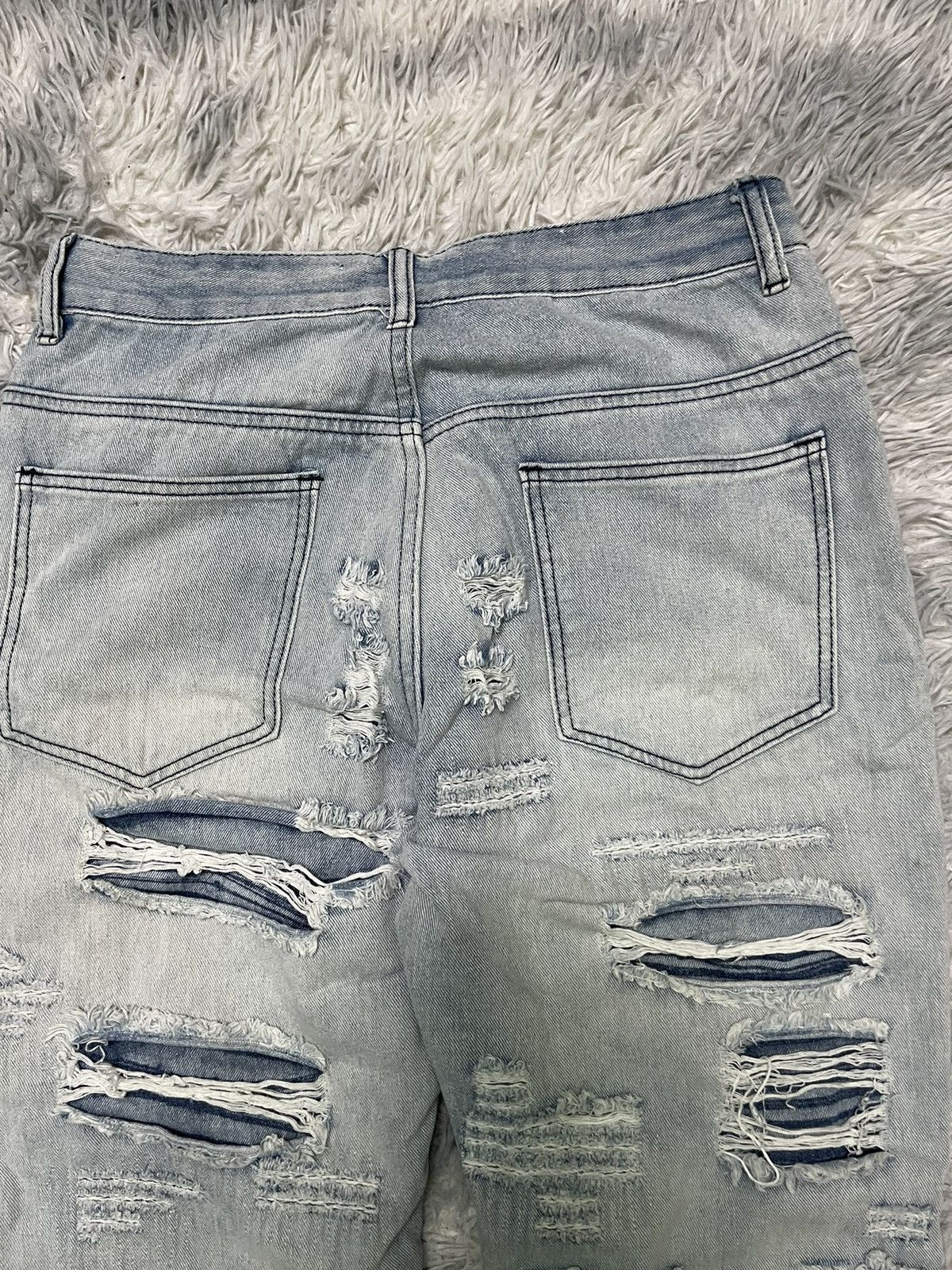 If Six Was Nine 2000s ARULE DISTRESSED DENIM RARE DESIGN Size US 29 - 8 Thumbnail