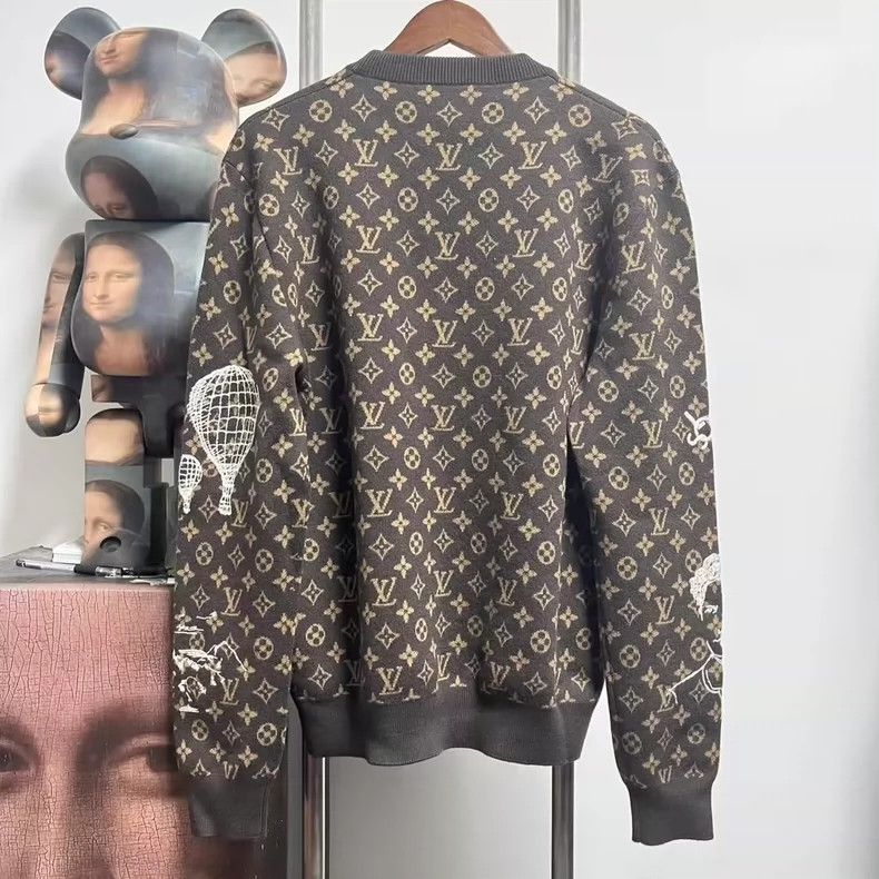 Louis Vuitton louis vuitton Knitted Sweater with Full Print of Graffiti Size US M / EU 48-50 / 2 - 2 Thumbnail