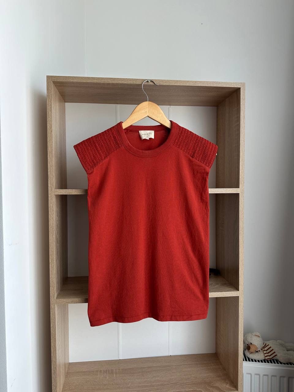 Sezane × Vintage Vintage Sezane Women’s Orange T-Shirt Size S / US 4 / IT 40 - 8 Thumbnail