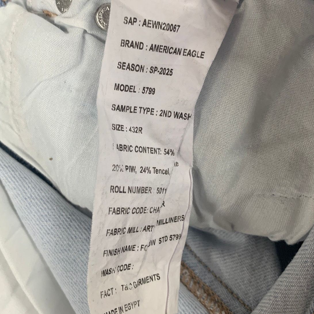 American Eagle Outfitters New American Eagle Womens Size 4 Straight Denim Blue Jeans Size 27" / US 4 / IT 40 - 7 Thumbnail