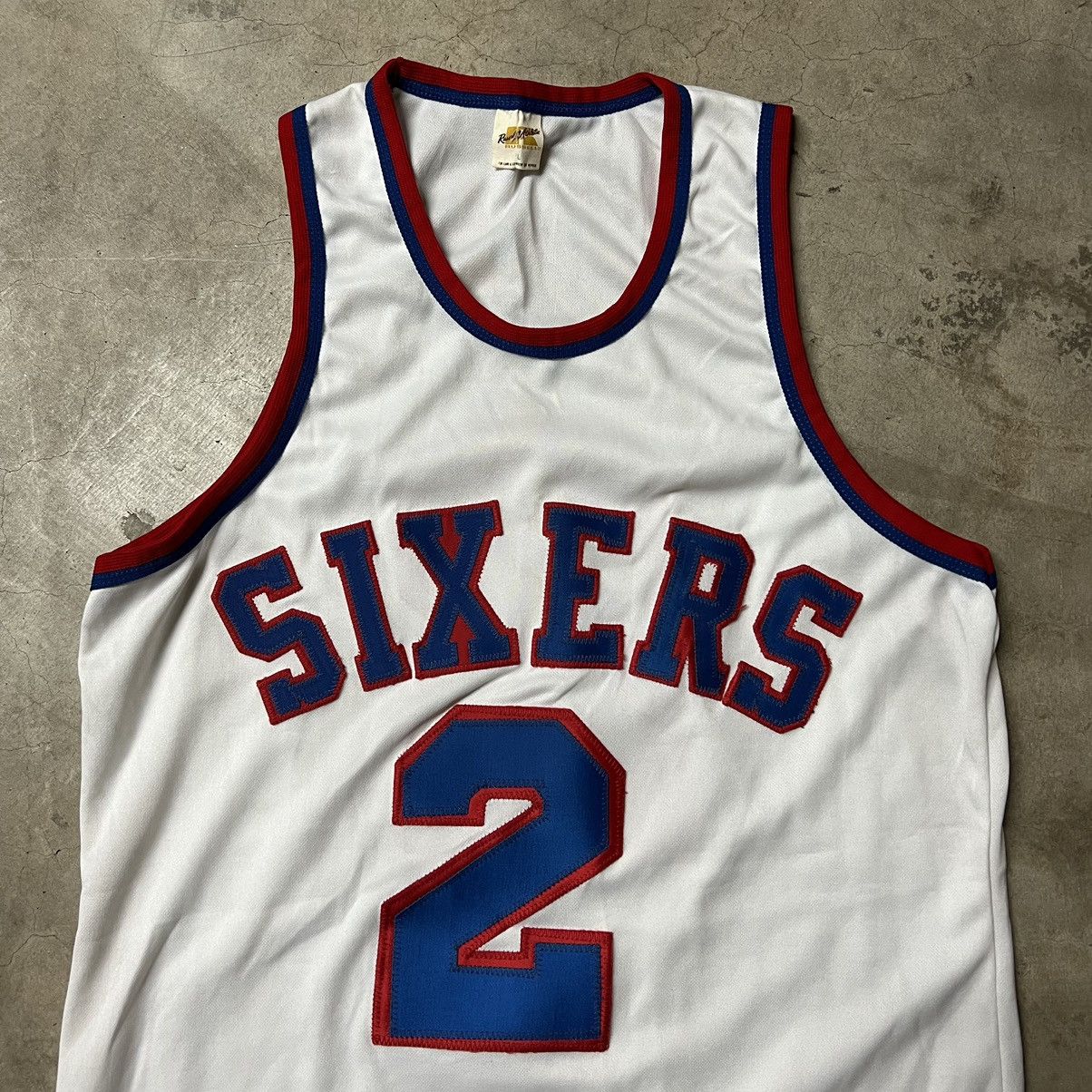 NBA × Russell Athletic × Vintage VTG 70’s NBA Philadelphia 76’ers #2 Russell Athletic Jersey Size US L / EU 52-54 / 3 - 1 Thumbnail