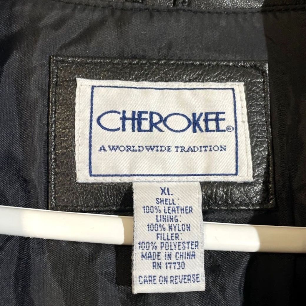 Cherokee Cherokee Leather Jacket Full Zip Mens XL Black Size US XL / EU 56 / 4 - 2 Thumbnail