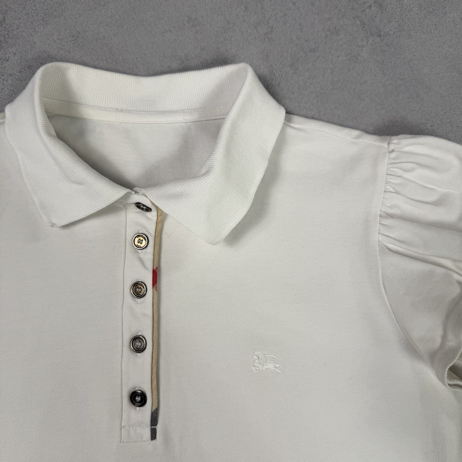 Burberry Burberry Women Polo T Shirt Size S White Size S / US 4 / IT 40 - 3 Thumbnail