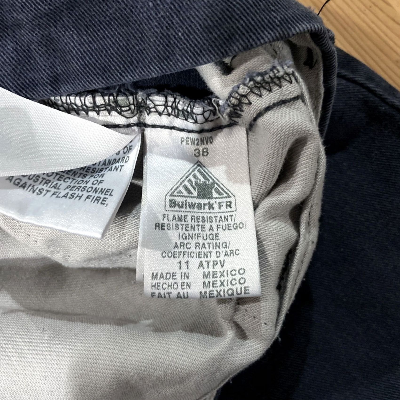Vintage VINTAGE Bulwark FR Pants Mens 38 Navy Blue Cotton Straight Fire Resistant 38 Size US 38 / EU 54 - 2 Thumbnail