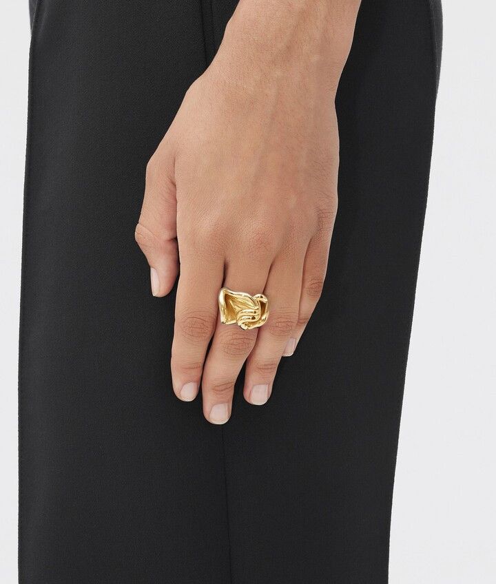 Bottega Veneta o1n1vont1124 Size: 15 / Whirl Ring in Gold Size ONE SIZE - 2 Thumbnail