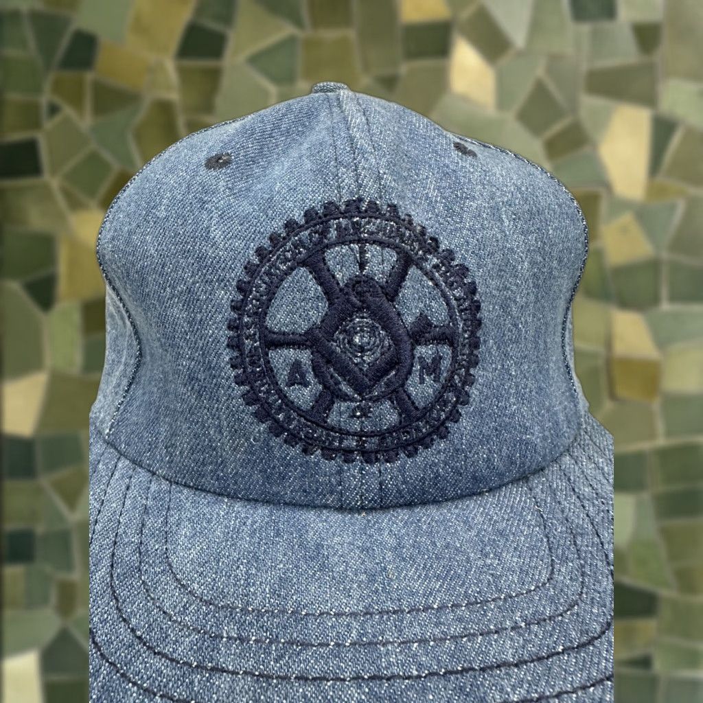 Denime VINTAGE UnionMade Local Union 1937 Baseball Hat Denim Logo Mechanics and Aerospace UnionWorker VTG Men's One Size Blue Denim Cap Size ONE SIZE - 1 Thumbnail