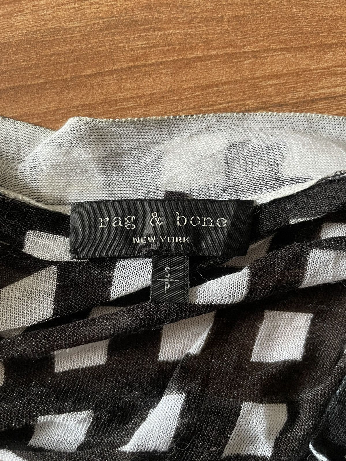 Rag & Bone Rag & Bone Belted Rope Black White Midi Dress Size S / US 4 / IT 40 - 7 Thumbnail