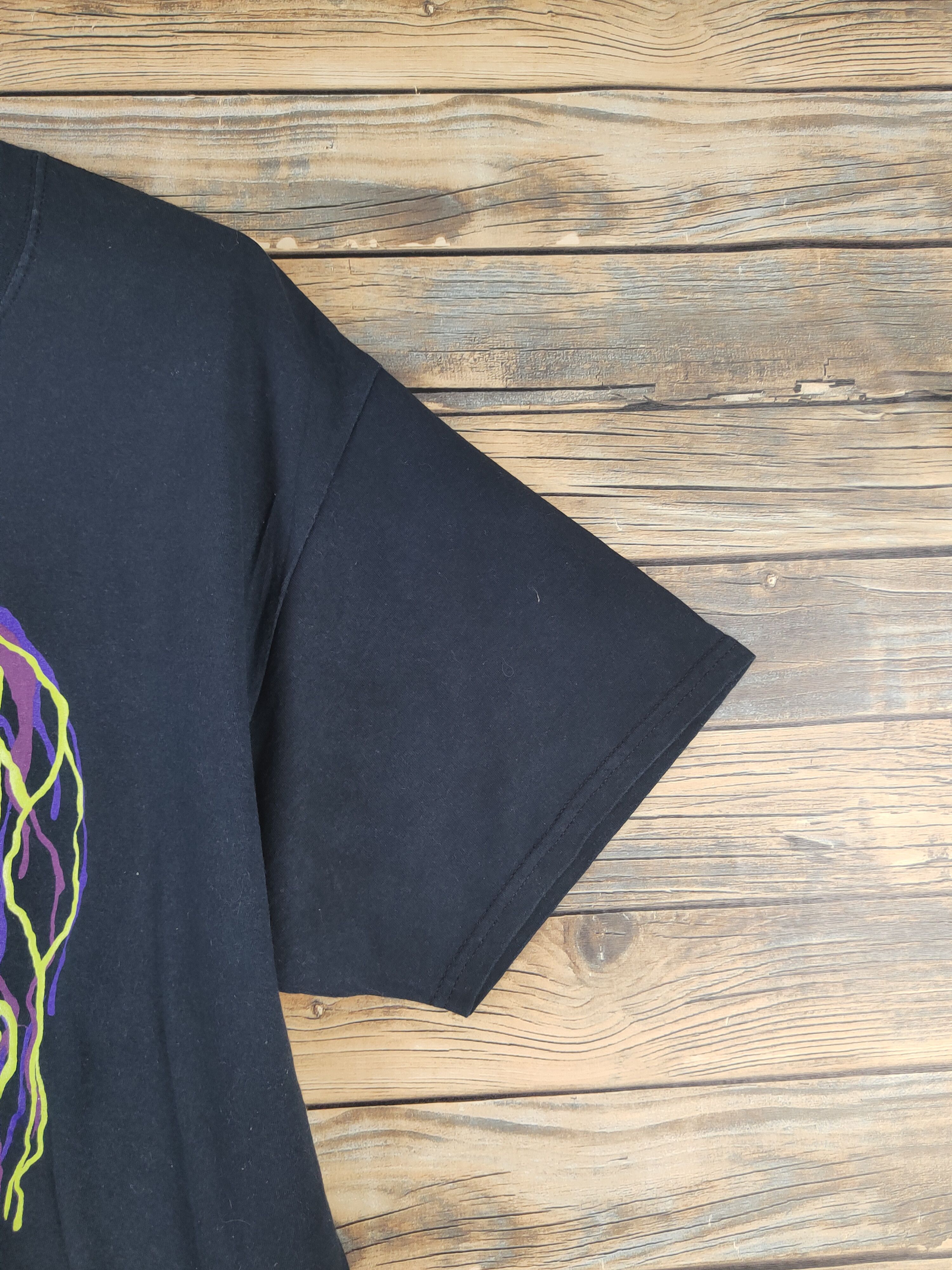 Scully DL Skull rainbow Black Short Sleeve T-shirt #2548 Size US L / EU 52-54 / 3 - 7 Thumbnail