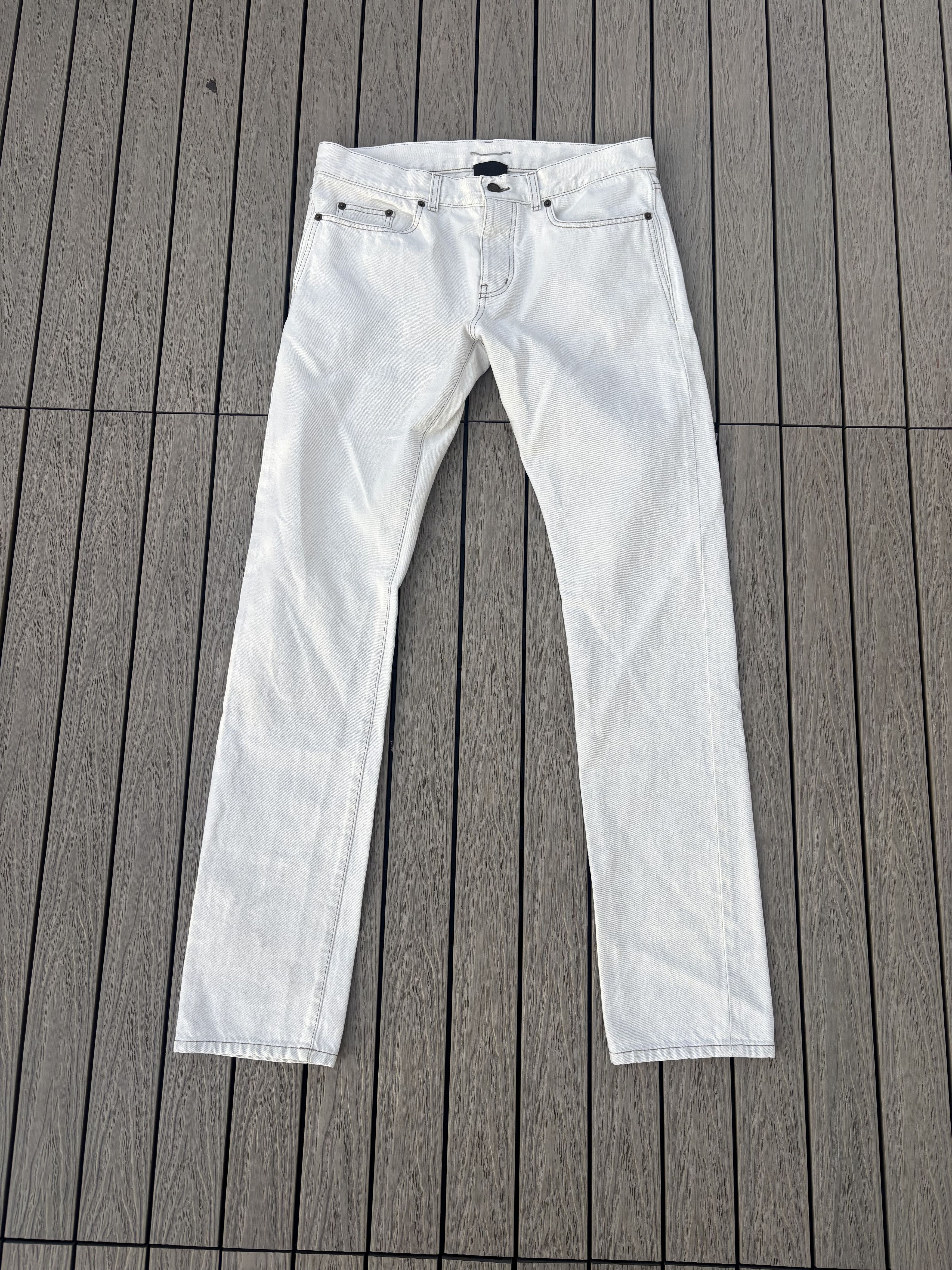 Saint Laurent White Jeans | Grailed