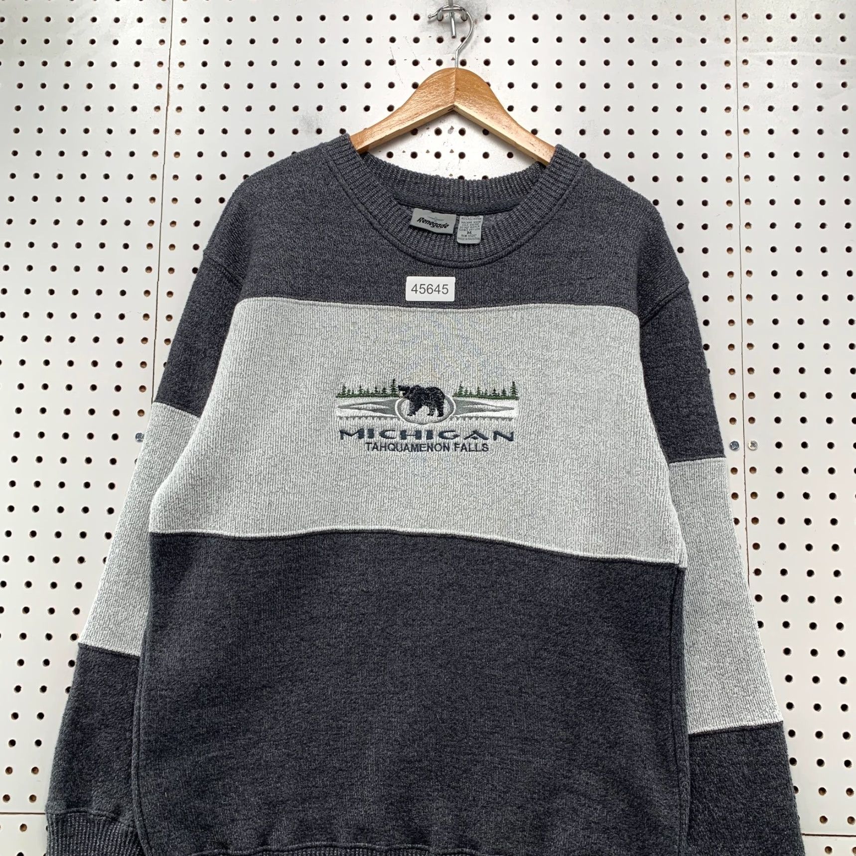 Vintage VINTAGE Renegade Michigan Tahquamenon Falls Sweater Mens M Gray Knit Pullover Casual Winter Nature Outdoor Size US M / EU 48-50 / 2 - 4 Thumbnail