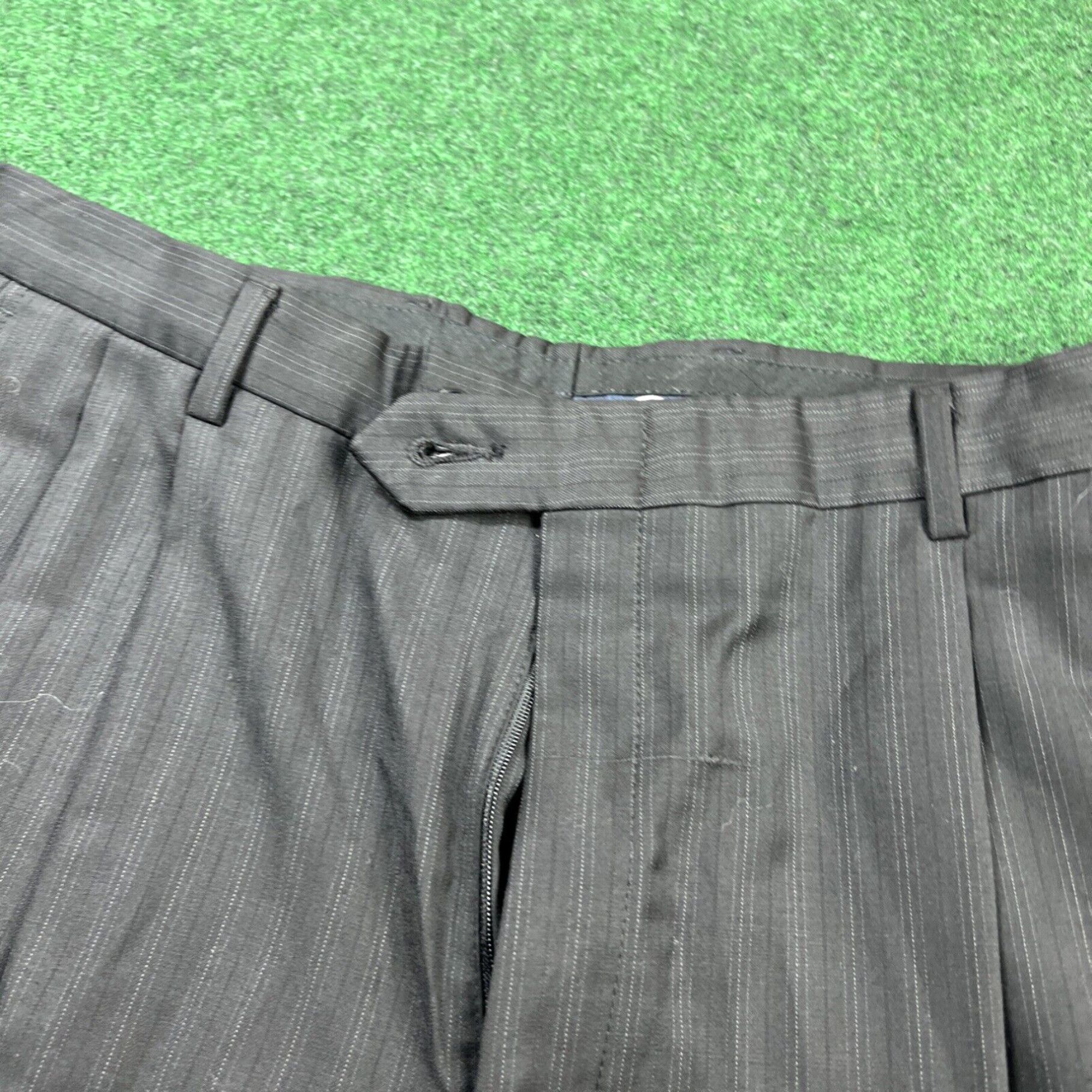 Hart Schaffner Marx mens black HART SCHAFFNER MARX dress suit pants trousers 34X32 Size 34R - 4 Thumbnail
