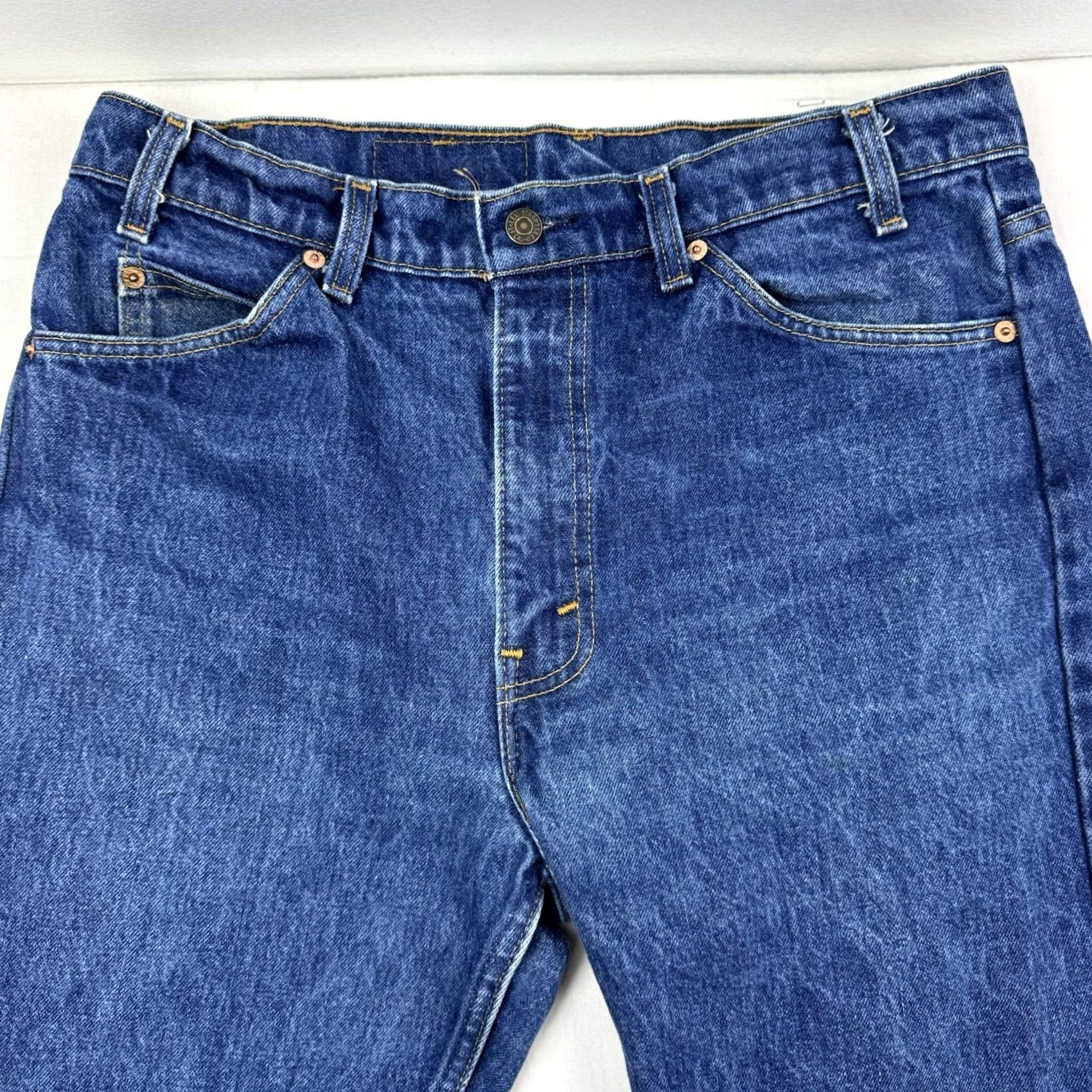 Levi's VINTAGE Levi's 505 Orange Tab Jeans Men 35x30 Straight Blue Denim USA 80s 90s Size US 35 - 2 Thumbnail