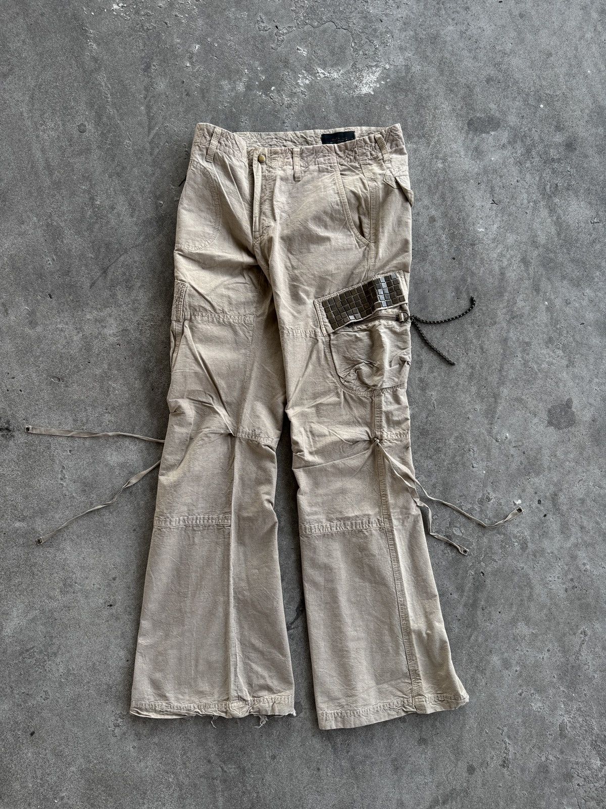 Kiminori Morishita Halb Kiminori Morishita Cargo Flare Canvas Pants Size US 33 - 3 Thumbnail