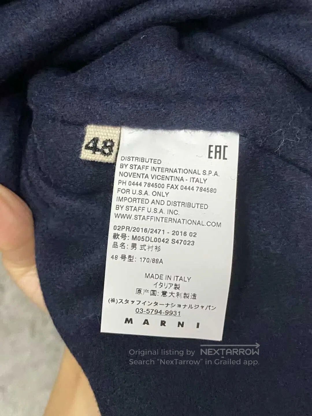 Marni navy blue wool jacket by Marni. Size US L / EU 52-54 / 3 - 6 Thumbnail