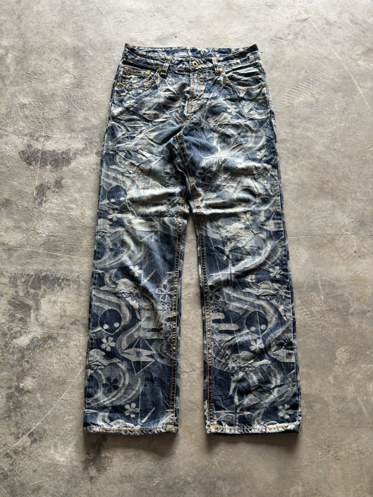 Japanese Brand SUPER RARE EVANGELION X NISHIKI JEANS ALL OVER EMBROIDERY Size US 32 / EU 48 - 1 Thumbnail