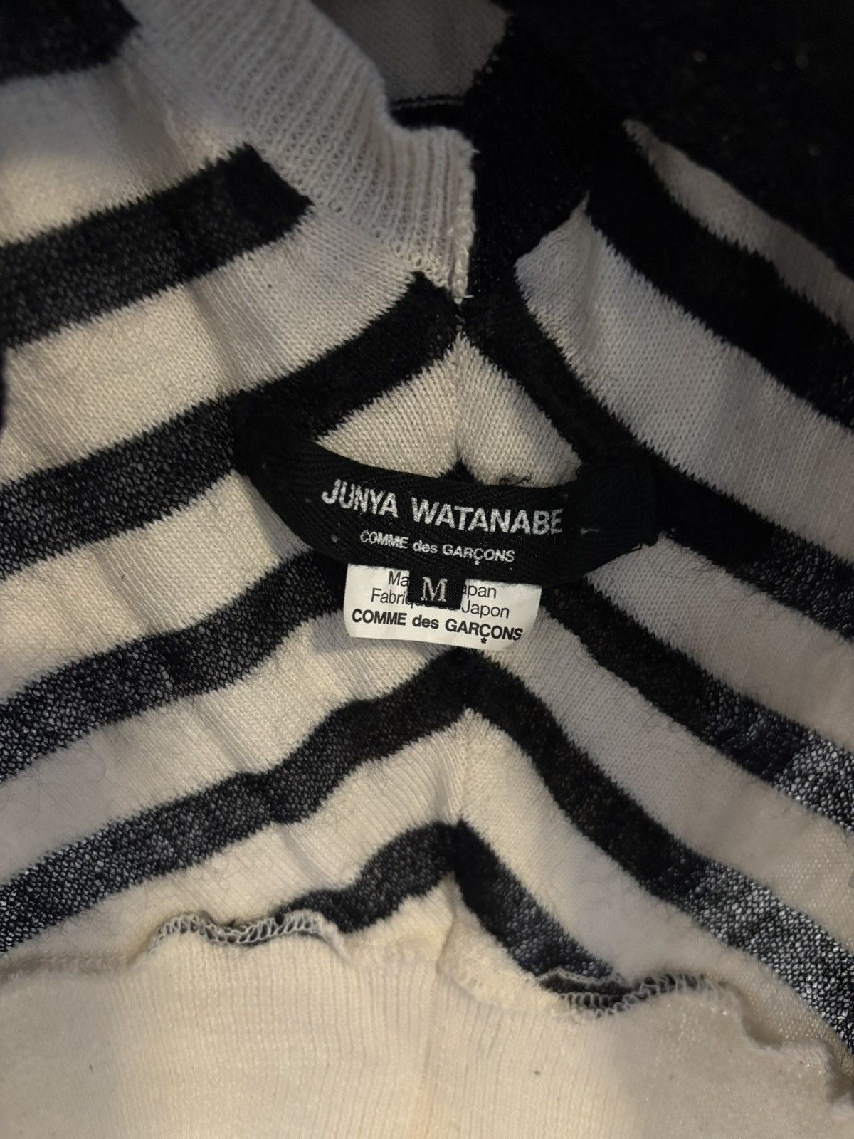 Junya Watanabe Junya Watanabe Black & White Striped Top Size M / US 6-8 / IT 42-44 - 6 Thumbnail