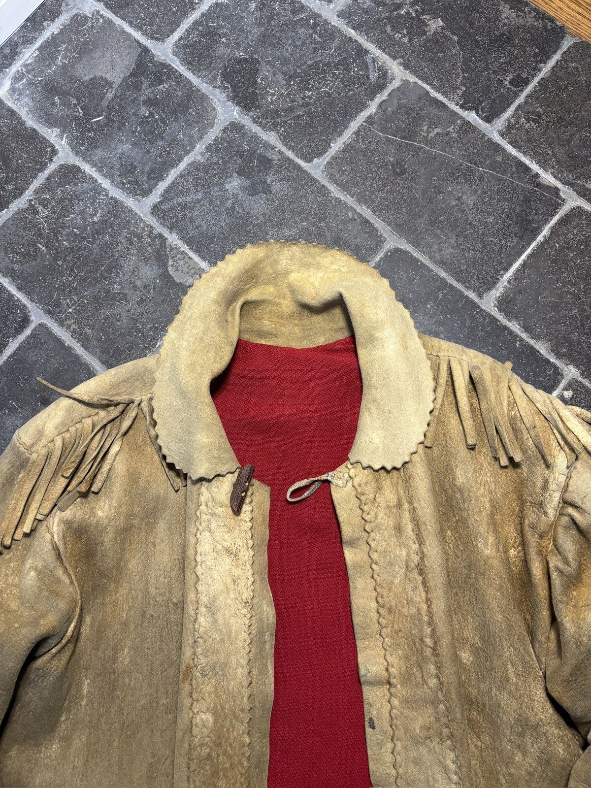 Vintage True Vintage Moose Leather Coat Moosehide Blanket Lined Hand Size US M / EU 48-50 / 2 - 4 Thumbnail