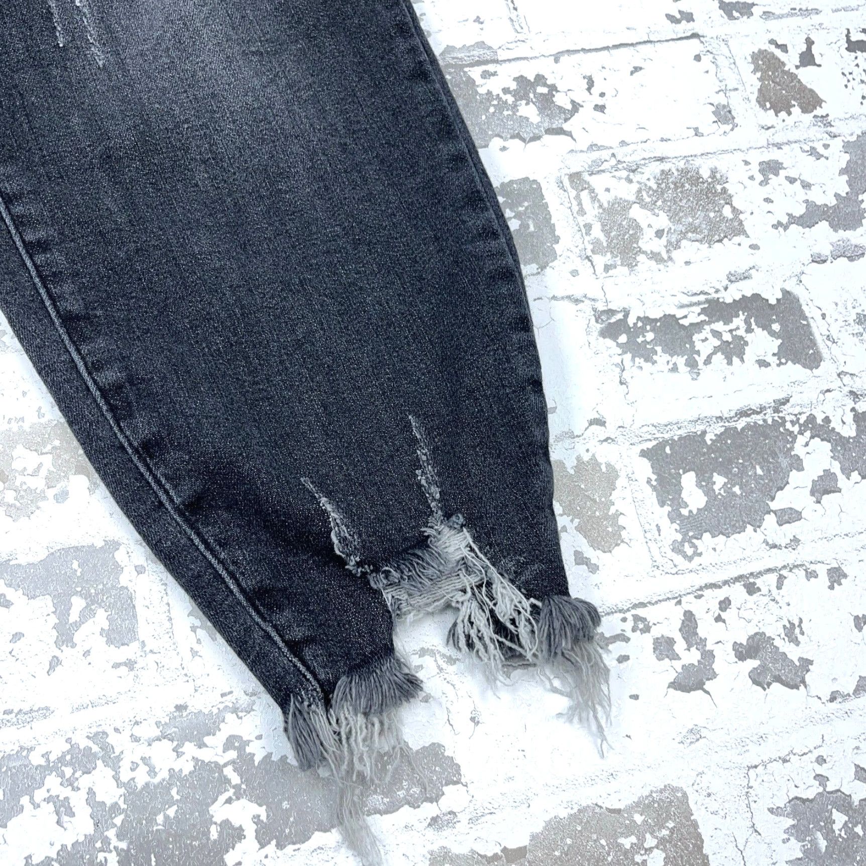 Vintage Judy Blue Jeans Women 24W Skinny Fit Black Wash Faded Pants Button Fly Plus Size 42" / US 20 - 5 Thumbnail