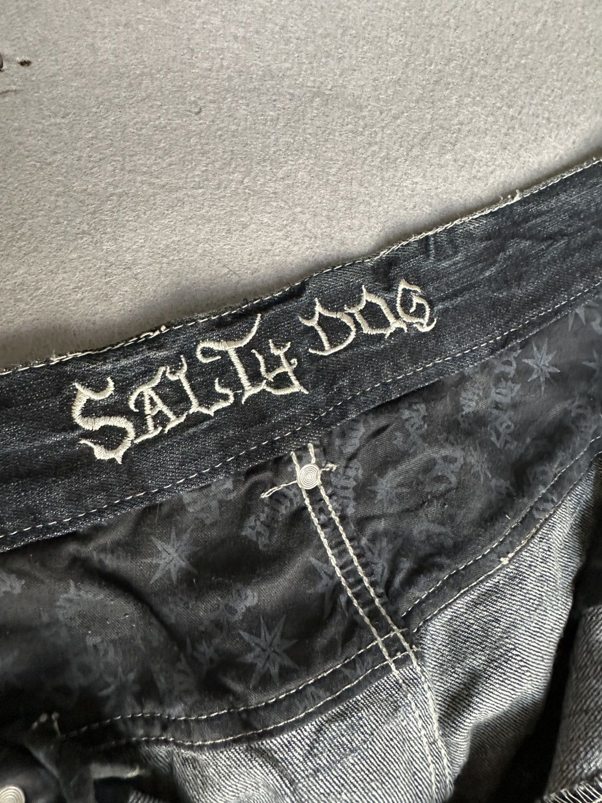 Japanese Brand FLARE Salty Dog Claw Mark Design Denim Size US 32 / EU 48 - 15 Thumbnail