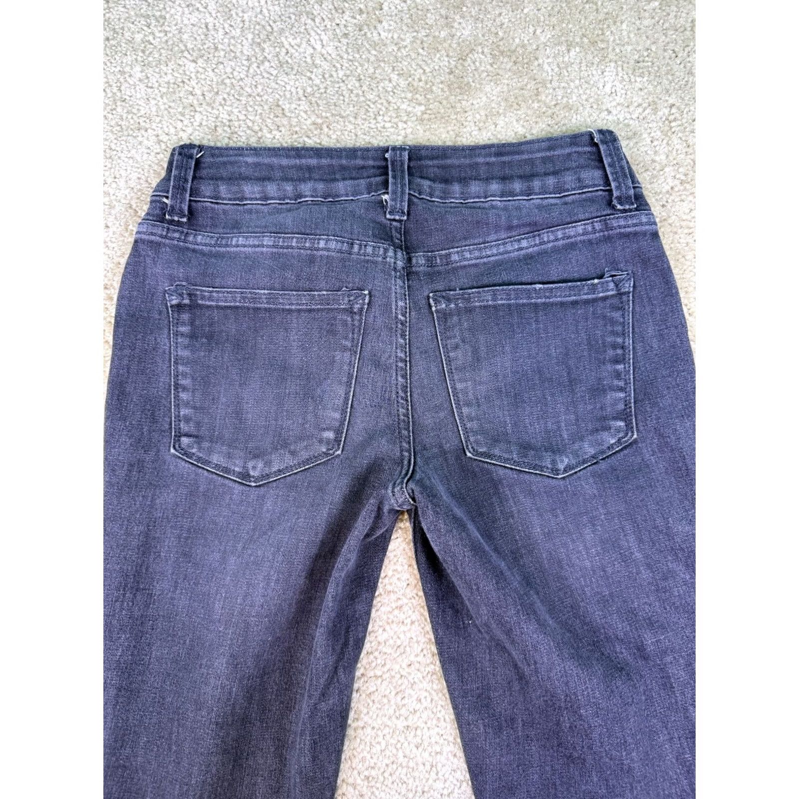 Vintage Maurices Jeans Womens XS Skinny Stretch Distressed Low Rise Black Denim C924 Size 26" / US 2 / IT 38 - 6 Thumbnail