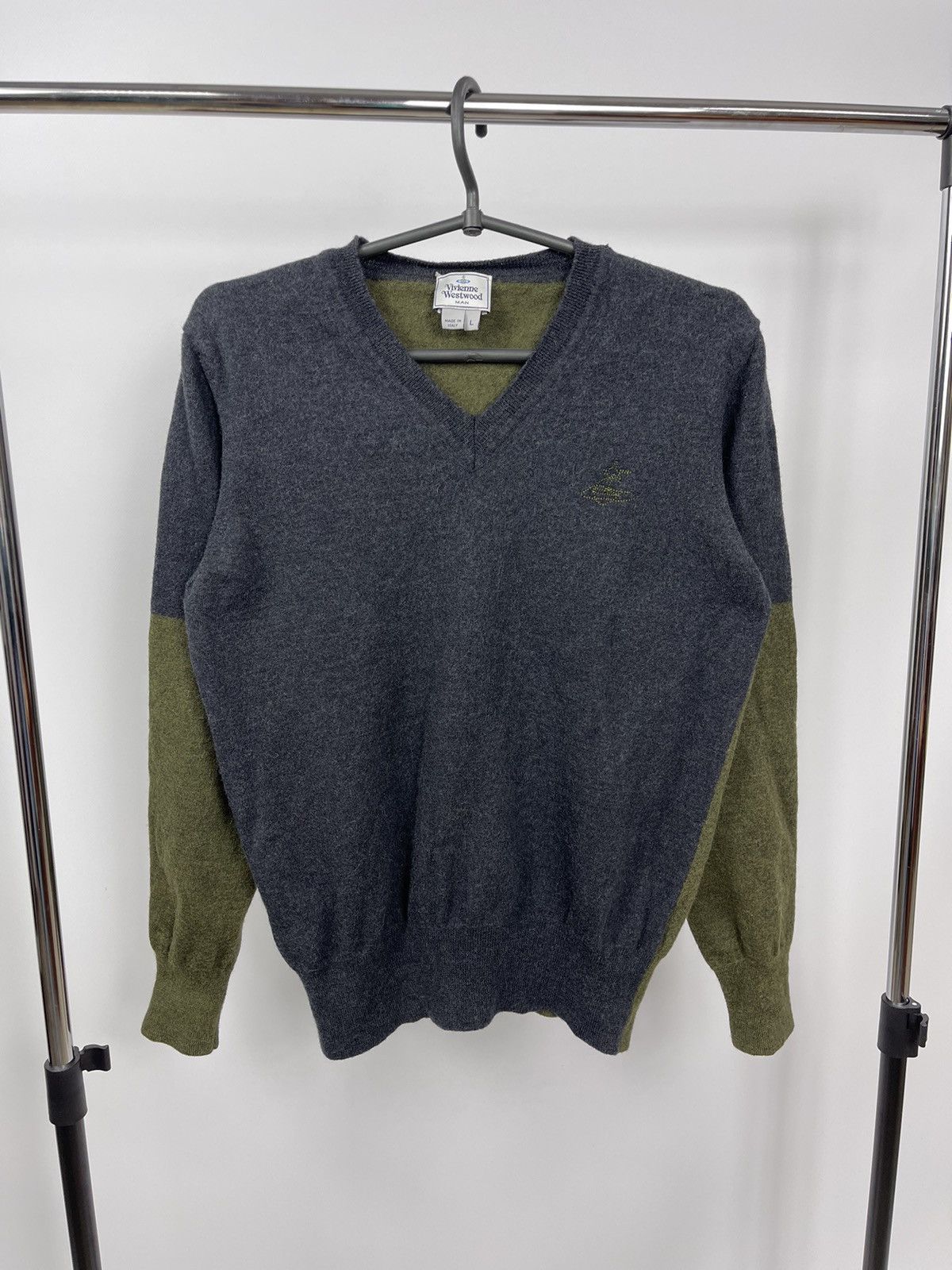 Vivienne Westwood Men's Vivienne Westwood Grey Wool Jumper Sweater Size S Size US S / EU 44-46 / 1 - 1 Thumbnail