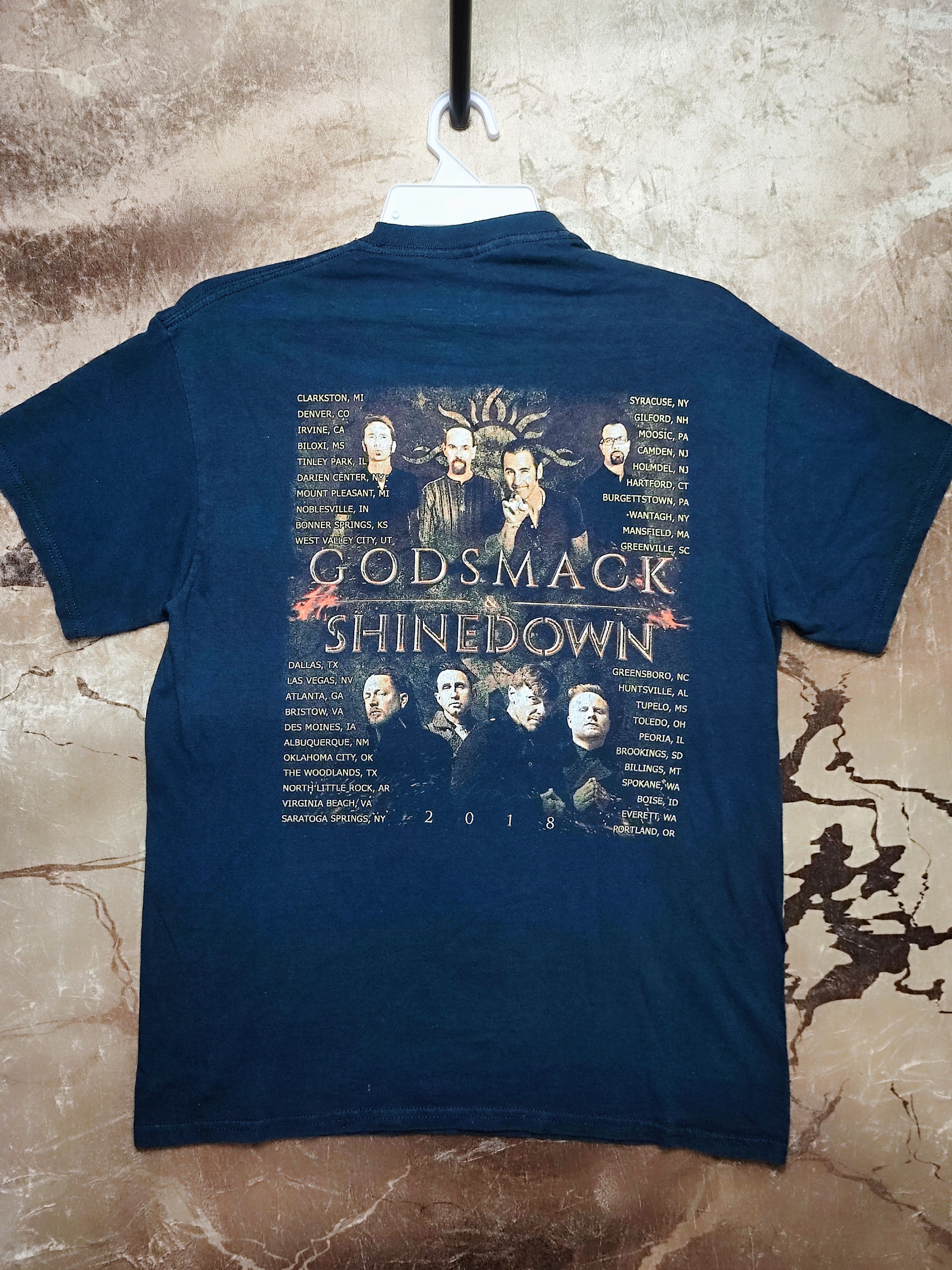 Band Tees × Rap Tees × Vintage Shinedown Godsmack Band Tshirt Size US M / EU 48-50 / 2 - 10 Thumbnail