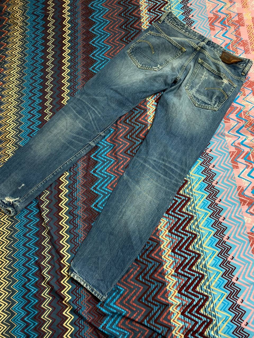 G-Star × Vintage Vintage G-Star Raw Distressed Tapered Jeans G-star 96 Y2K Size US 32 / EU 48 - 13 Thumbnail