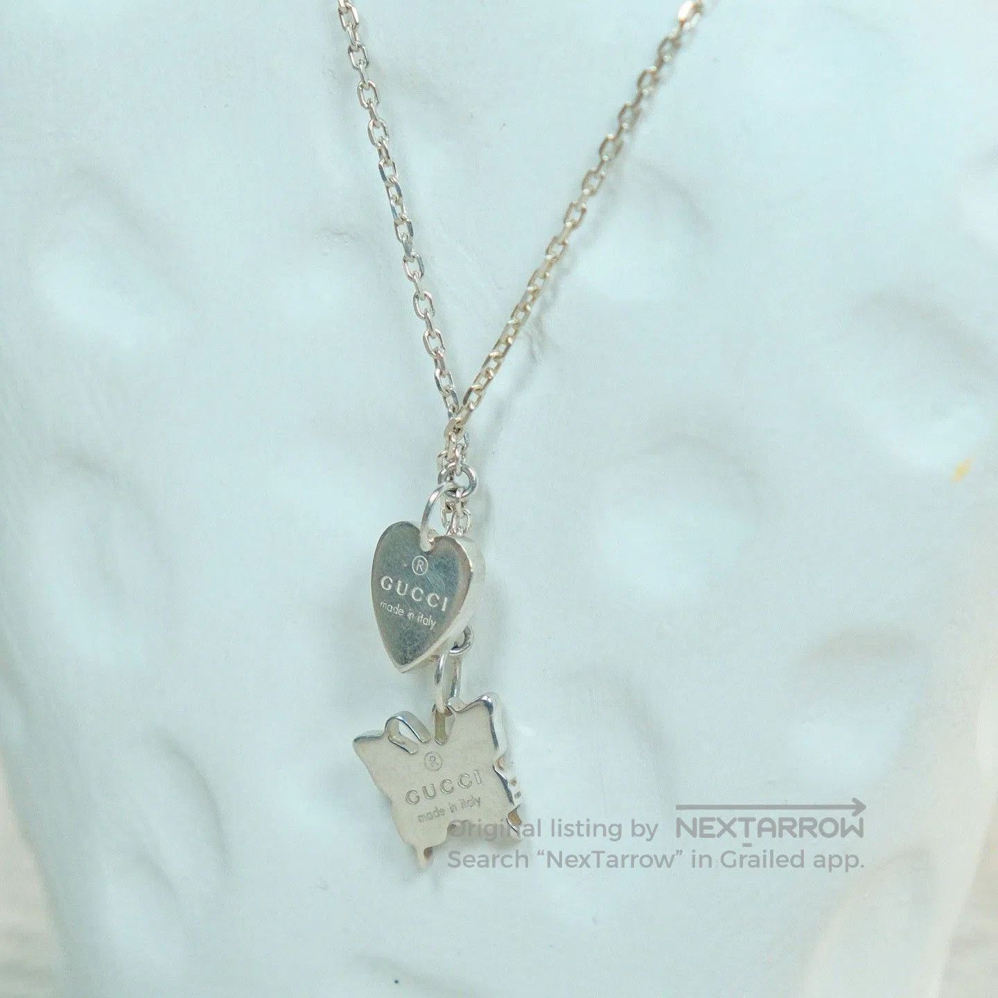 Gucci Gucci Vintage Butterfly Heart Necklace. Size ONE SIZE - 1 Thumbnail