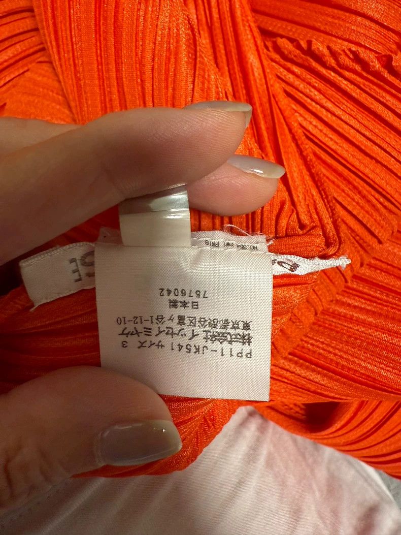 Issey Miyake Issey Miyake size:3 Orange pleated top Size XS / US 0-2 / IT 36-38 - 4 Thumbnail