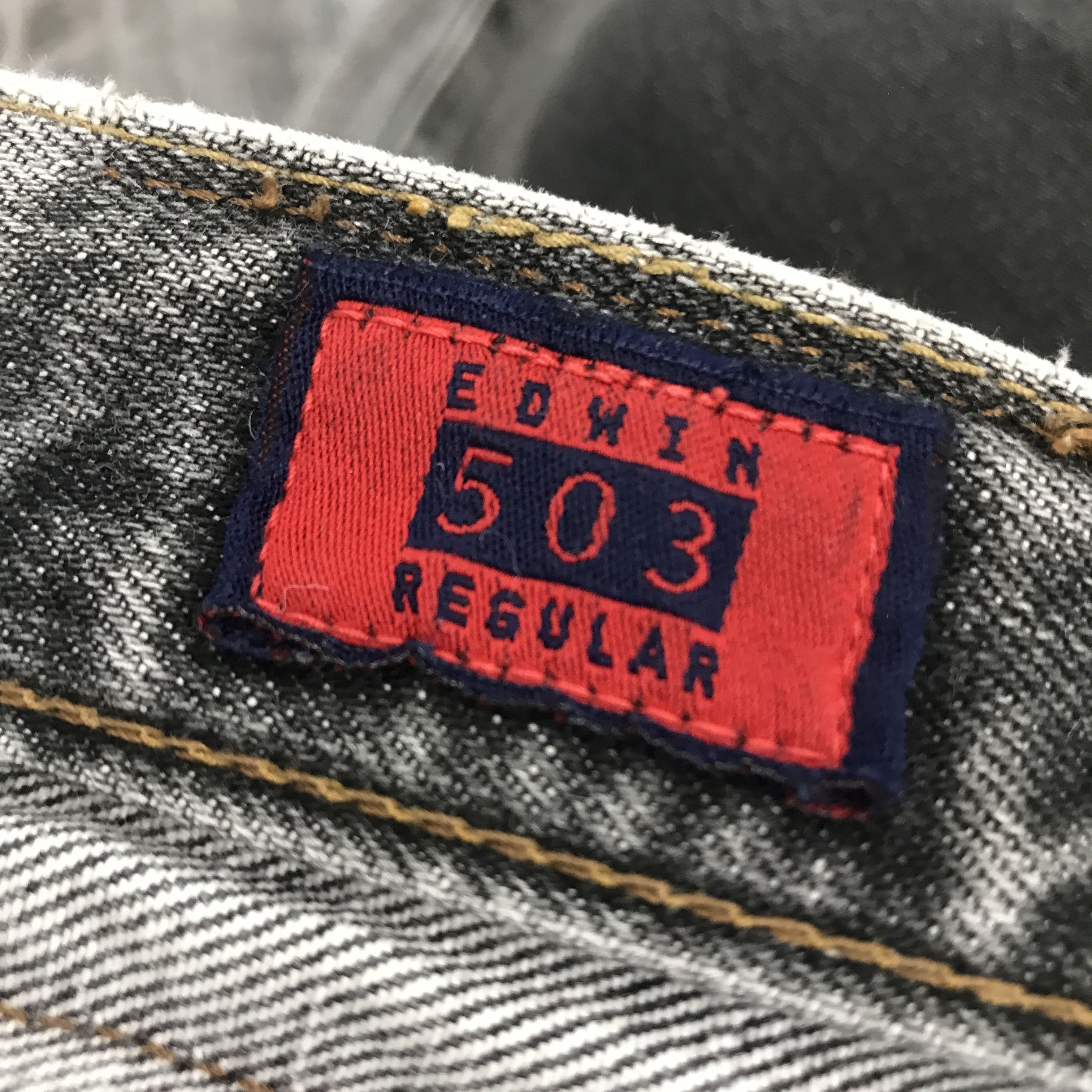 Edwin × Japanese Brand Rare Edwin 503 regular Style distressed jeans pants Size US 32 / EU 48 - 9 Thumbnail