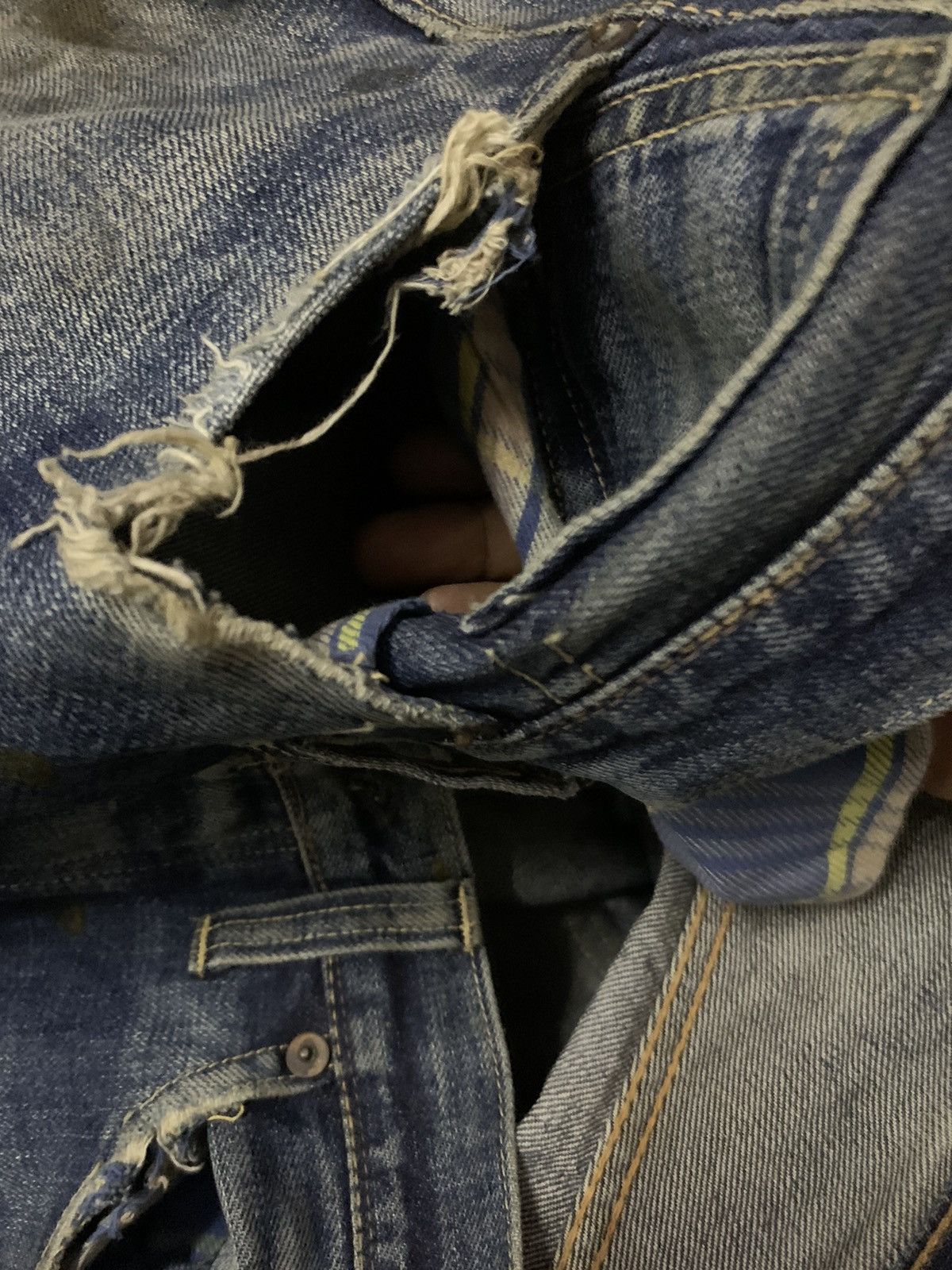 The Real McCoy's Vintage Selvedge Japan Distressed Denim Size US 31 - 4 Thumbnail