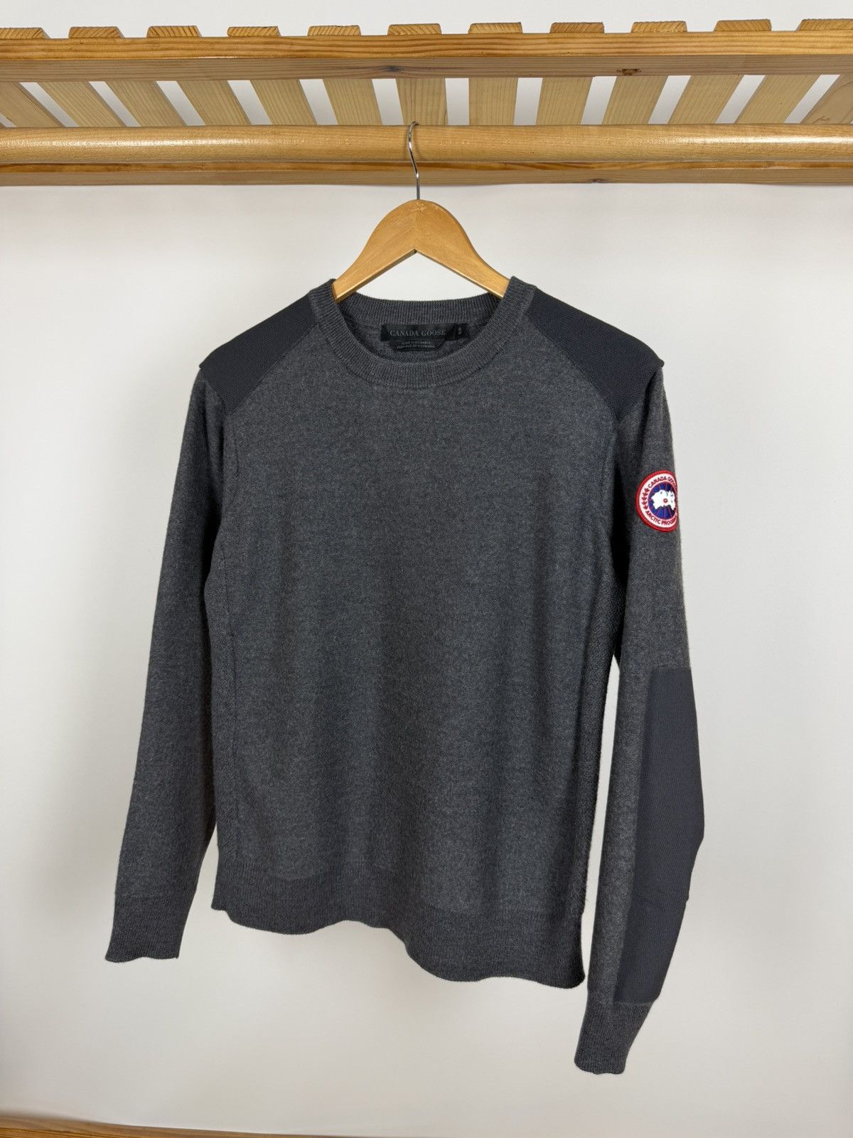 Canada Goose Canada Goose Men’s Dartmouth Merino Wool Jumper Gray Sweater Size US XS / EU 42 / 0 - 1 Thumbnail