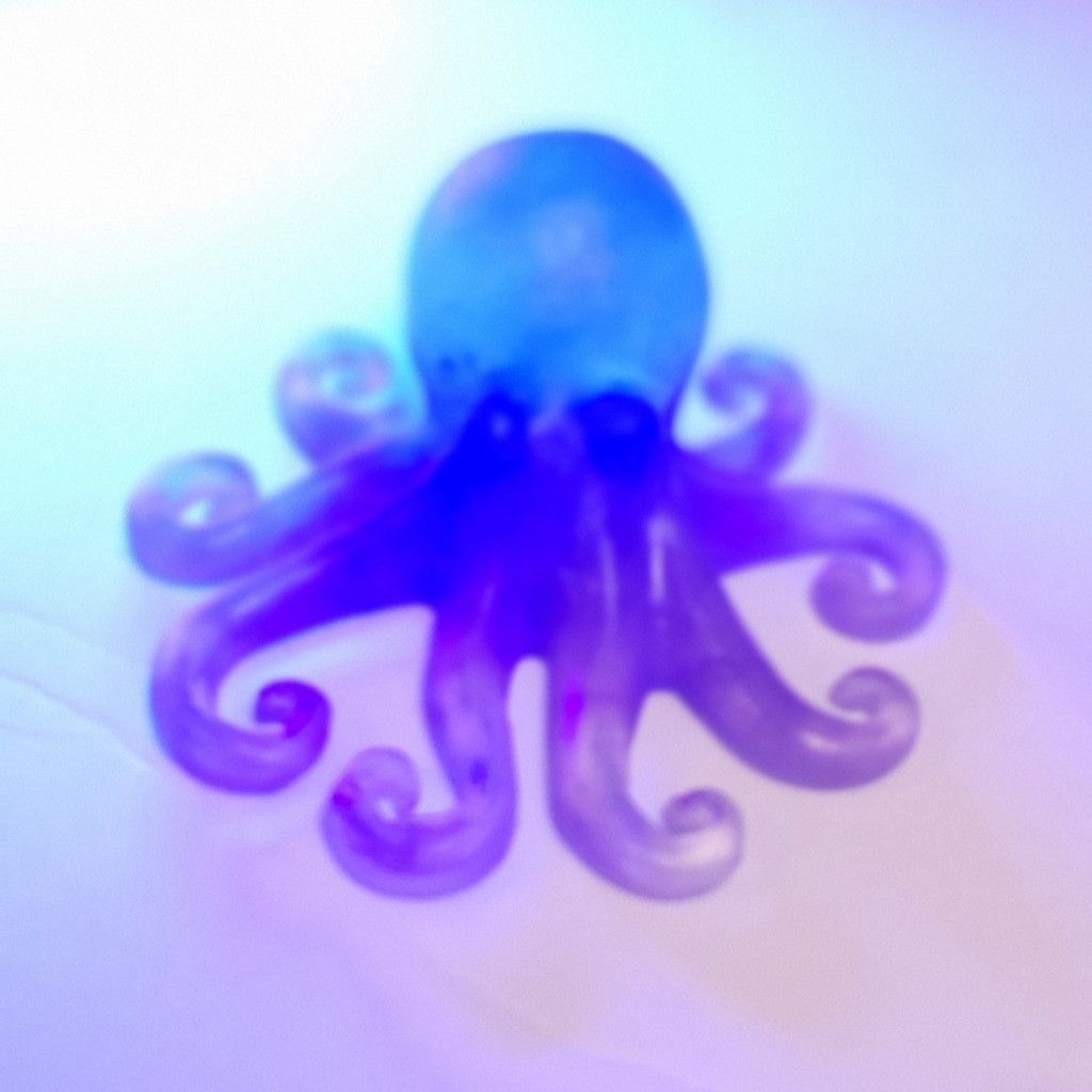 Handmade Blue and Purple 5" Resin Octopus Figurine Size ONE SIZE - 5 Thumbnail