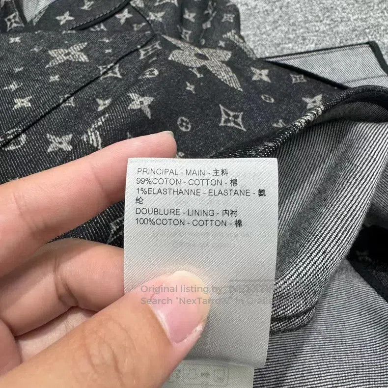 Louis Vuitton Louis Vuitton Old-print denim baseball jacket Size US L / EU 52-54 / 3 - 3 Thumbnail