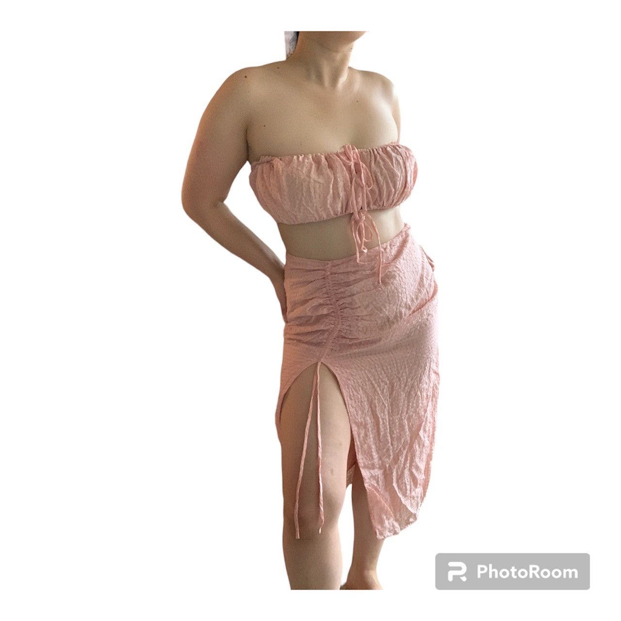Designer Majorelle Two-Piece Bandeau & Slit Skirt Set Size M / US 6-8 / IT 42-44 - 6 Thumbnail