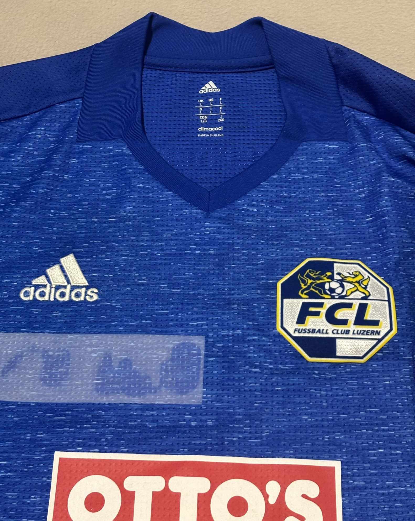 Adidas FC Luzern 2017/2018 Adidas #4 Player Issue Football Jersey Size US L / EU 52-54 / 3 - 8 Thumbnail
