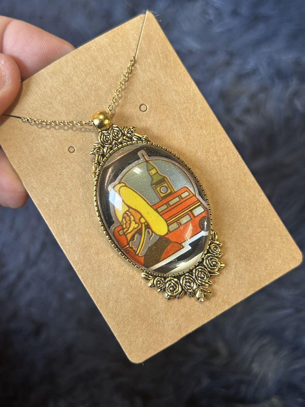 Handmade Handcrafted vintage 1978 matchbook playboy cameo necklace Size ONE SIZE - 1 Thumbnail