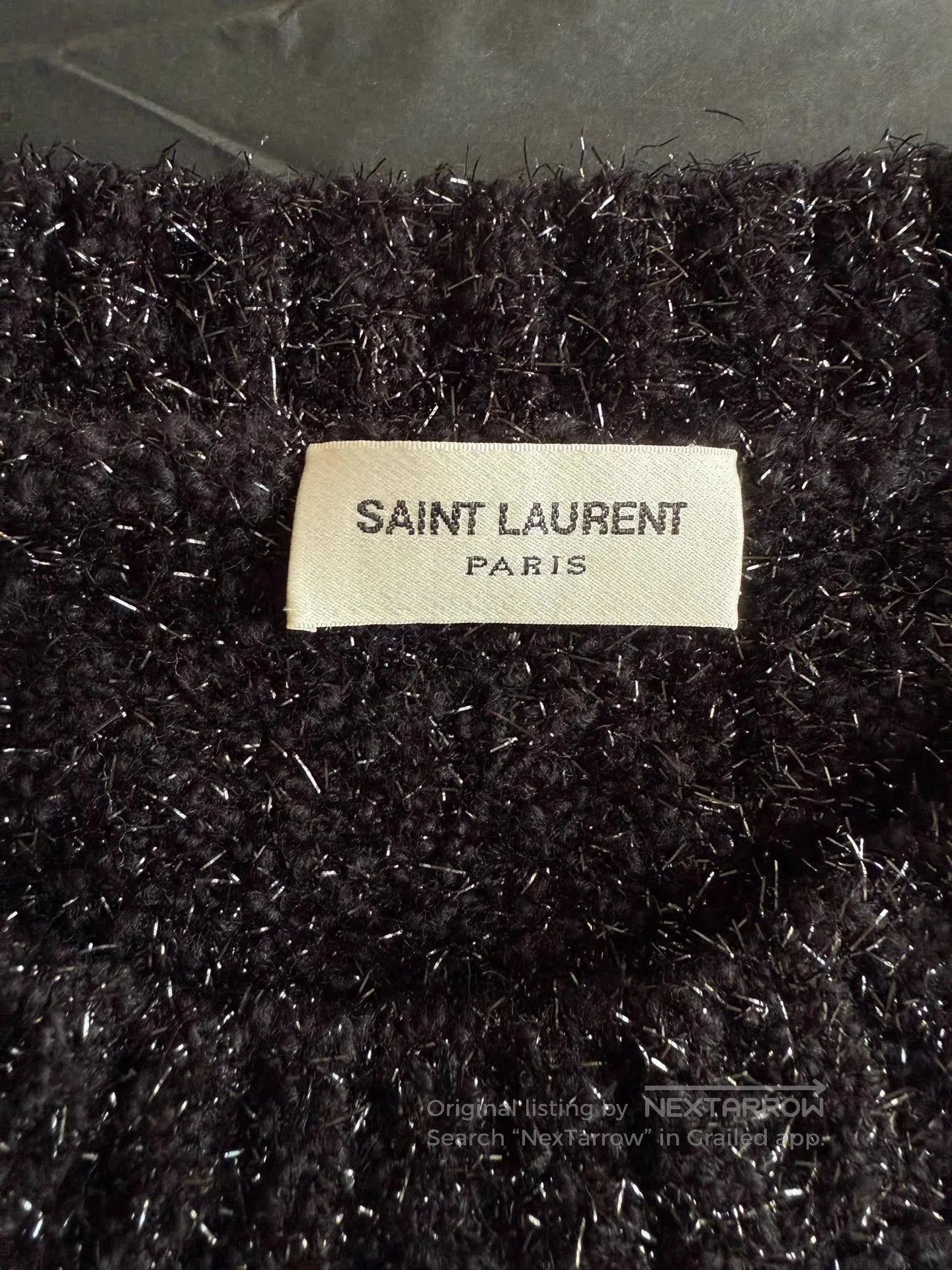 Saint Laurent Paris Black Sparkly Knit Sweater Size M. Size US M / EU 48-50 / 2 - 5 Thumbnail