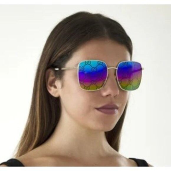 Gucci NEW GUCCI SUNGLASSES GG0802S 004 GOLD WOMEN EYEWEAR GUCCI Size ONE SIZE - 5 Thumbnail