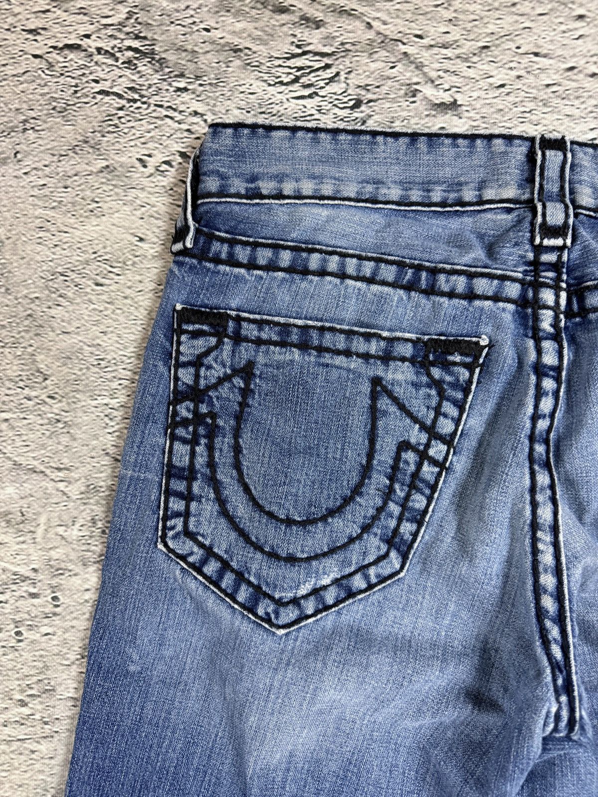 True Religion True Religion jeans blue vintage black stitch Bobby Super T Size US 31 - 4 Thumbnail