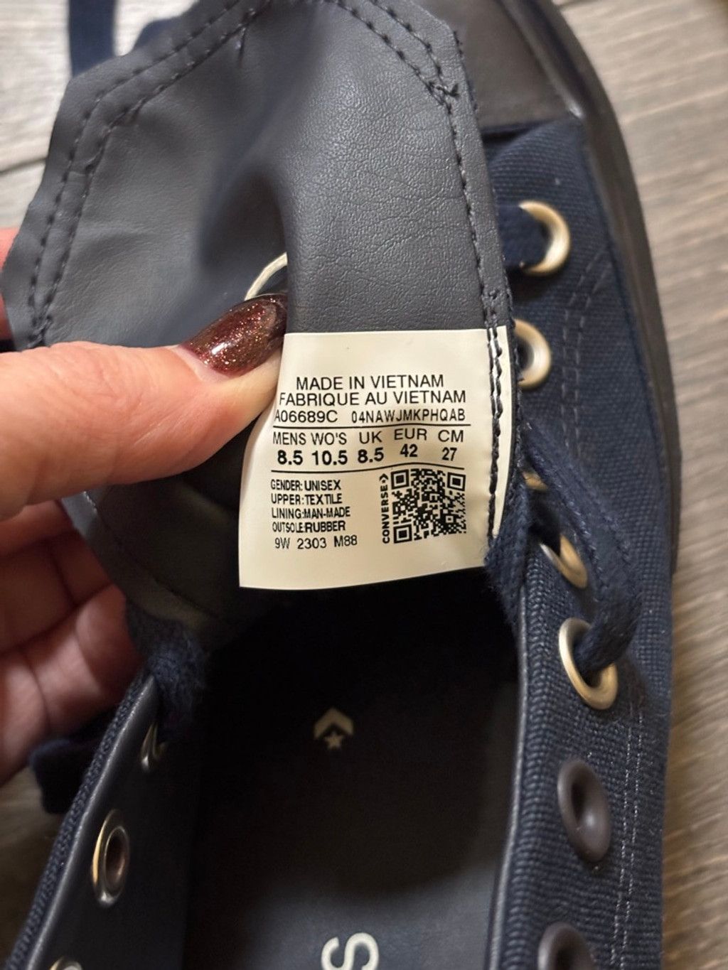 Converse Converse x ACW CNVS Navy Low 10.5 NWOT Size US 10.5 / EU 43-44 - 15 Thumbnail