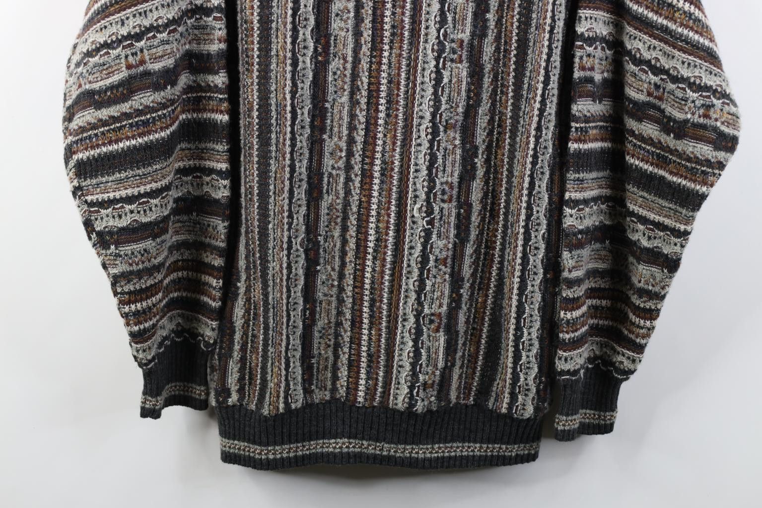 Vintage Vintage 90s Coogi Style Striped Ed Bassmaster Knit Sweater Size US XL / EU 56 / 4 - 3 Thumbnail