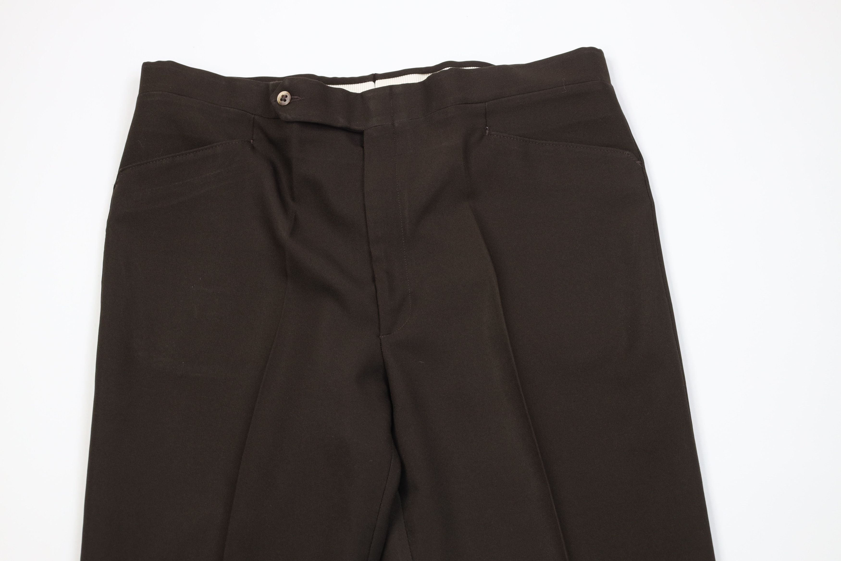Vintage Vintage 70s Streetwear Wide Leg Chino Pants Brown USA Size US 36 / EU 52 - 2 Thumbnail